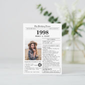 Verjaardag krant 1998  briefkaart (Staand voorkant)