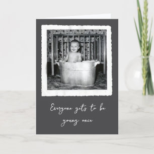 Verjaardag krijgt oude Baby-snapshot Kaart