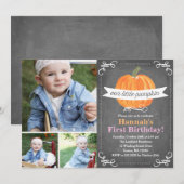 Verjaardag Krijtbord Kleine Pompoen Kaart (Voorkant / Achterkant)