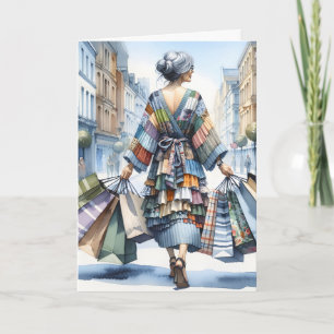 Verjaardag Lady Shopper Kaart