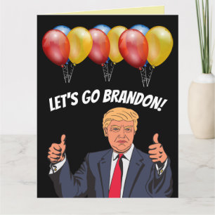 VERJAARDAG Laten we Brandon Trump Kaarten Kaart Ga