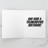 VERJAARDAG LATER GEBRANDON TRUMP KAARTEN KAART (Binnen)