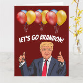 VERJAARDAG LATER GEBRANDON TRUMP KAARTEN KAART (Gele Bloem)