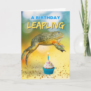 Verjaardag Leapling Leap Year Frog Kaart