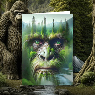 Verjaardag legendarisch Bigfoot Kaart