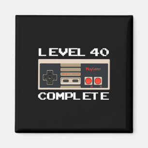 Verjaardag Level 40 Complete Video Gamer Magneet