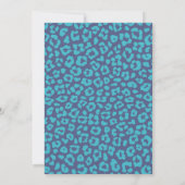 Verjaardag-Luipaard Patroon-Blauw- Kaart (Achterkant)