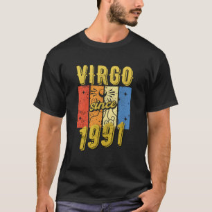 Verjaardag Maagd 1991 sterrenbeeld T-shirt