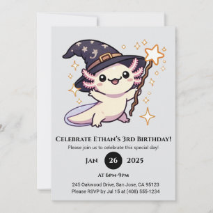Verjaardag Magic Axolotl Wizard Kaart