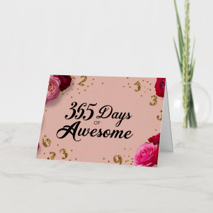 Verjaardag magische bloemen countdown shopping can folie wenskaart