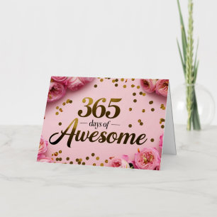 Verjaardag magische bloemen countdown shopping can folie wenskaart