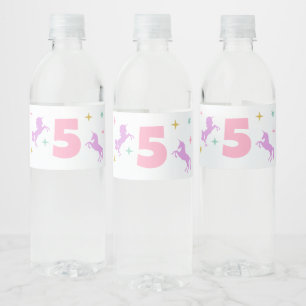 Verjaardag Magische Eenhoorn Meisjes Waterfles Etiket