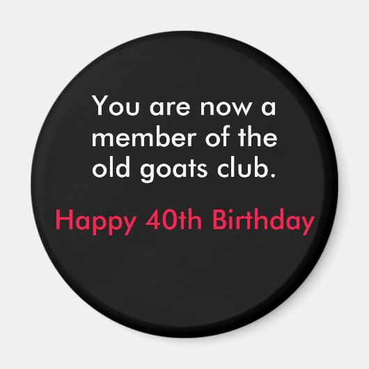 verjaardag magneet (Voorkant)