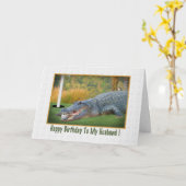 Verjaardag, man, golf, alligator kaart (Gele Bloem)