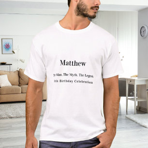 Verjaardag man mythe legende naam plezier t-shirt