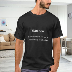 Verjaardag man mythe legende naam plezier t-shirt