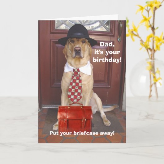 Verjaardag man/vader kaart (Gele Bloem)