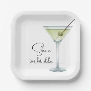 Verjaardag Martini op wit Papieren Bordje