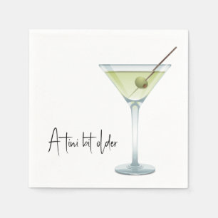 Verjaardag Martini op wit Servet