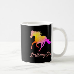 Verjaardag Meisje Paardenliefhebbers Waterverf Hor Koffiemok