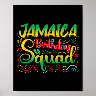 Verjaardag Meisjes Jamaica Squad Trip 2025 Party O Poster