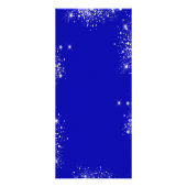 Verjaardag Menu koninklijk blauw zilver sparkles (Achterkant)