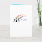 Verjaardag met arend die tussen de sterren zweeft kaart (Achterkant)