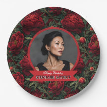 Verjaardag met bewerkbare pioenrozen bloementuin 