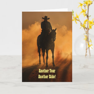 Verjaardag met Country Western Cowboy Voor Hem Kaart