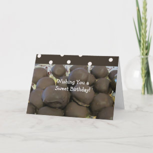Verjaardag met decadente chocolade kaart
