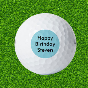 Verjaardag met eigen naam golfballen
