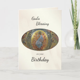 Verjaardag met Gods Zegen Orthodoxe Christenen Kaart