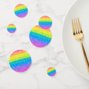 Verjaardag met Regenboog Sterren Confetti