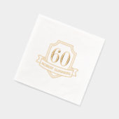 Verjaardag met schild en lint folie servetten (Links)