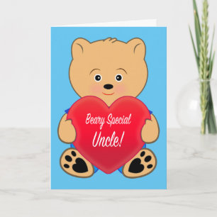 Verjaardag met Teddy Bear en Heart Kaart