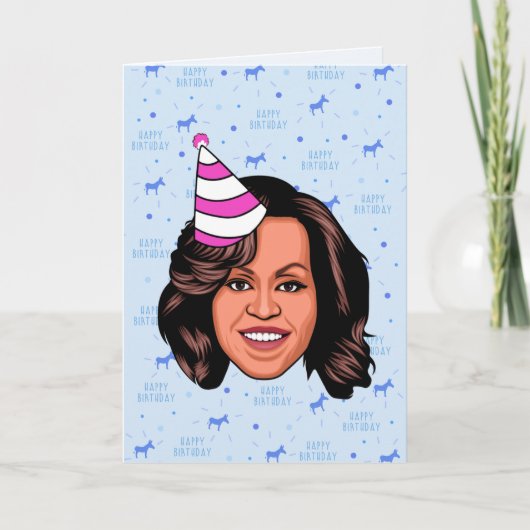 VERJAARDAG MICHELLE OBAMA KAART (Voorkant)