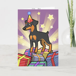 Verjaardag Miniatuur Pinscher / Manchester Terrier Kaart