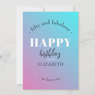 Verjaardag Minimalistisch design in pastelkleuren Kaart