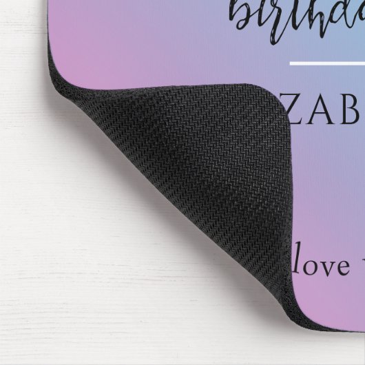 Verjaardag Minimalistisch design in pastelkleuren Muismat (Hoek)