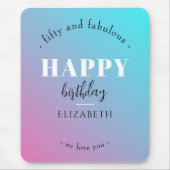 Verjaardag Minimalistisch design in pastelkleuren Muismat (Voorkant)