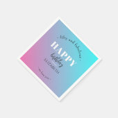 Verjaardag Minimalistisch design in pastelkleuren Servet (Hoek)