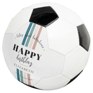 Verjaardag Minimalistisch design in pastelkleuren Voetbal