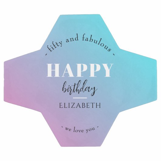 Verjaardag Minimalistisch design in pastelkleuren Voetbal (Enkel)