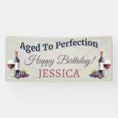 Verjaardag Modern Eenvoudig Elegant Spandoek (Horizontaal)