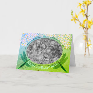 Verjaardag Moeder Libellen Persoonlijke Foto Kaart