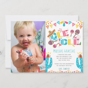 Verjaardag Muchas Gracias Fiesta Bedankt Card