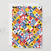 Verjaardag nautisch signaalvlagpatroon kaart (Achterkant)