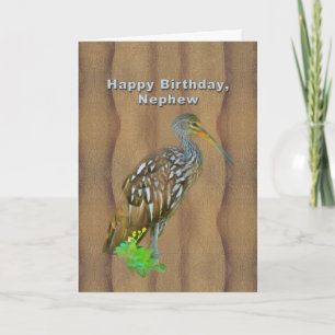 Verjaardag, neef, Limpkin Marsh Bird Kaart
