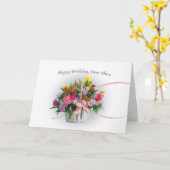 Verjaardag, Nicht, Bloemen in een Mand Kaart (Gele Bloem)