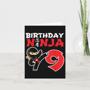 Verjaardag Ninja - 9 jaar oude Ninja Party - Verja Kaart